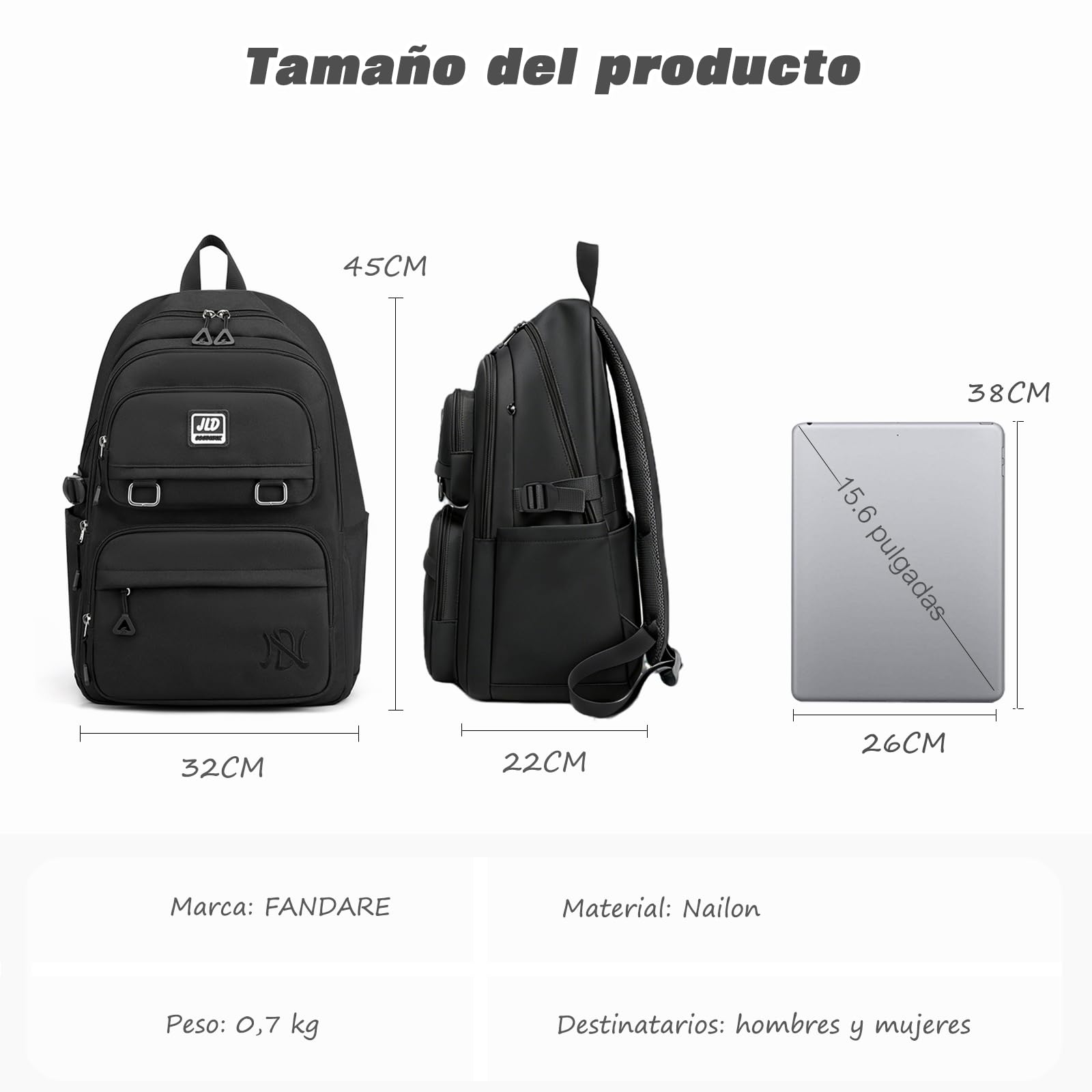 FANDARE Mochilas Infantiles Mochilas Escolares Juveniles Mochilas Escolares para niños niñas Viaje Hiking Daypacks Impermeable Nylon