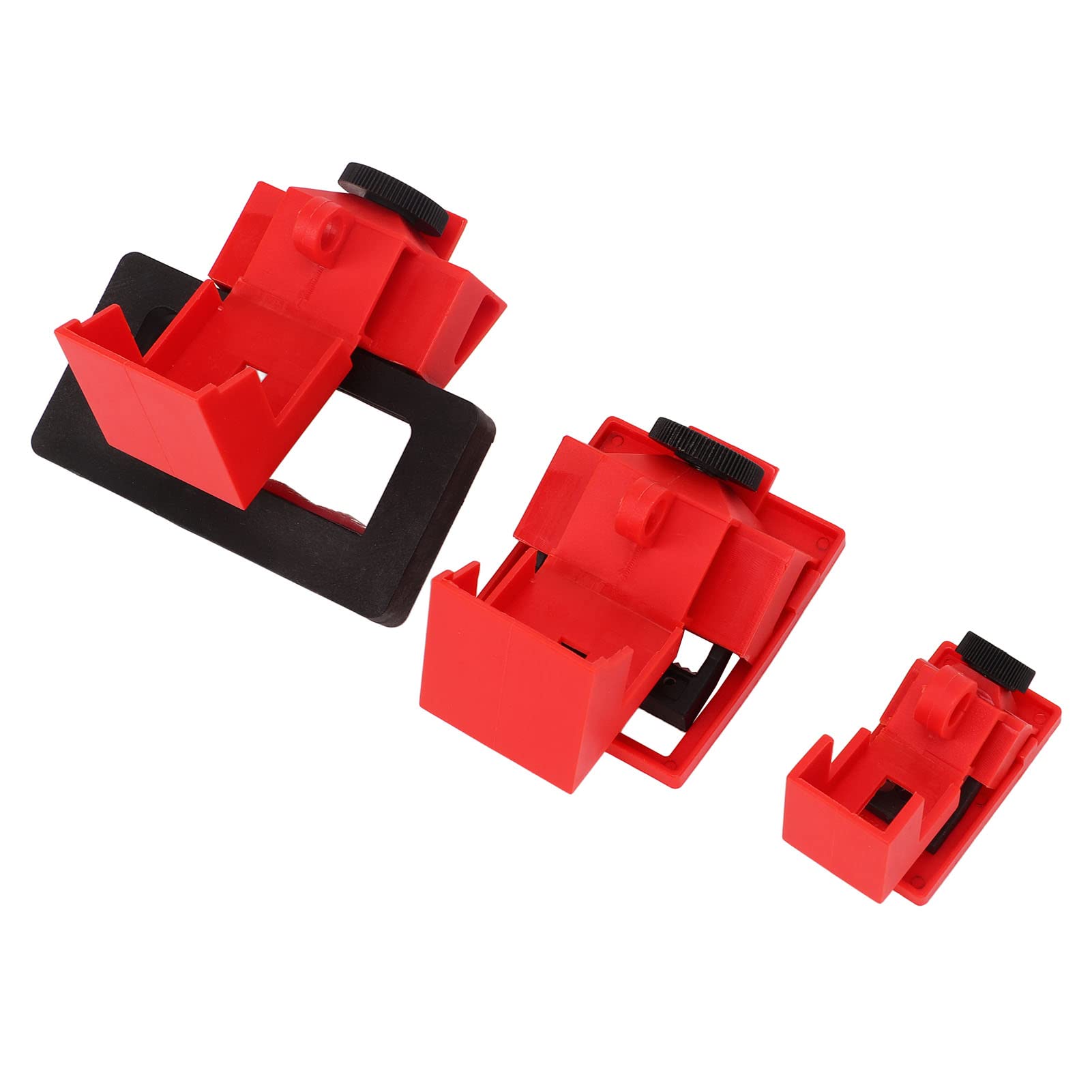 Kit de bloqueo de disyuntor Dispositivo de bloqueo de un solo polo Abrazadera en hardware de nailon 12 piezas Herramientas de etiquetado de equipos de seguridad de seguridad