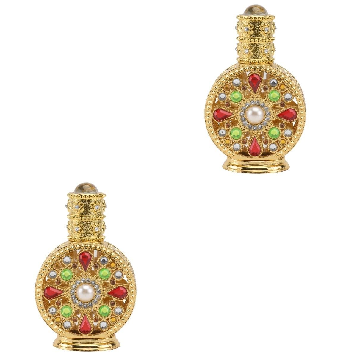 FRCOLOR 2pièces Bouteille De Parfum Doré Récipient Rechargeable pour Huiles Essentielles Et Cosmétiques Élégant Et Pratique pour Et Occasions Spéciales