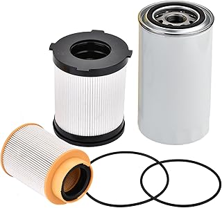 Fuel Oil Filter Kit Compatible with 5.0L V8 Diesel 2016 2017 2018 2019 Nissan Titan XD,Replace 16403-EZ41A, 16403-EZ40A, FF63017NN, FS53029NN,LFP3900
