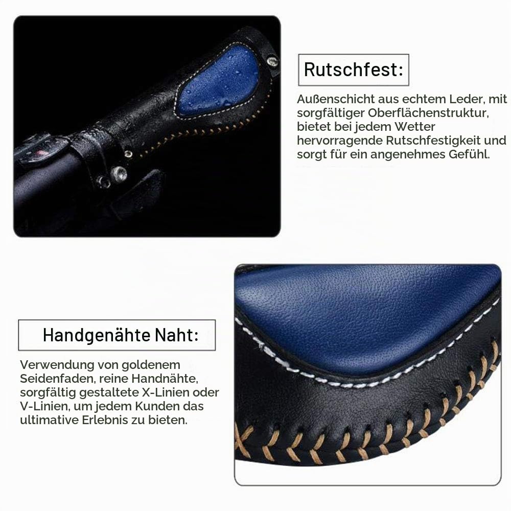 Fahrrad Komfortable Griffe Anti-Rutsch-Stoßdämpfung Rindsleder MTB Leder Mountain Lenkerabdeckung Fahrradlenker Griffe Lock-on Rennrad Lenker Zubehör