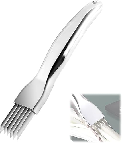 Draduo Cortador de cebolleta afilada para verduras, cuchillo de cebolla verde picada de acero inoxidable, triturar seda el cuchillo, cortador de