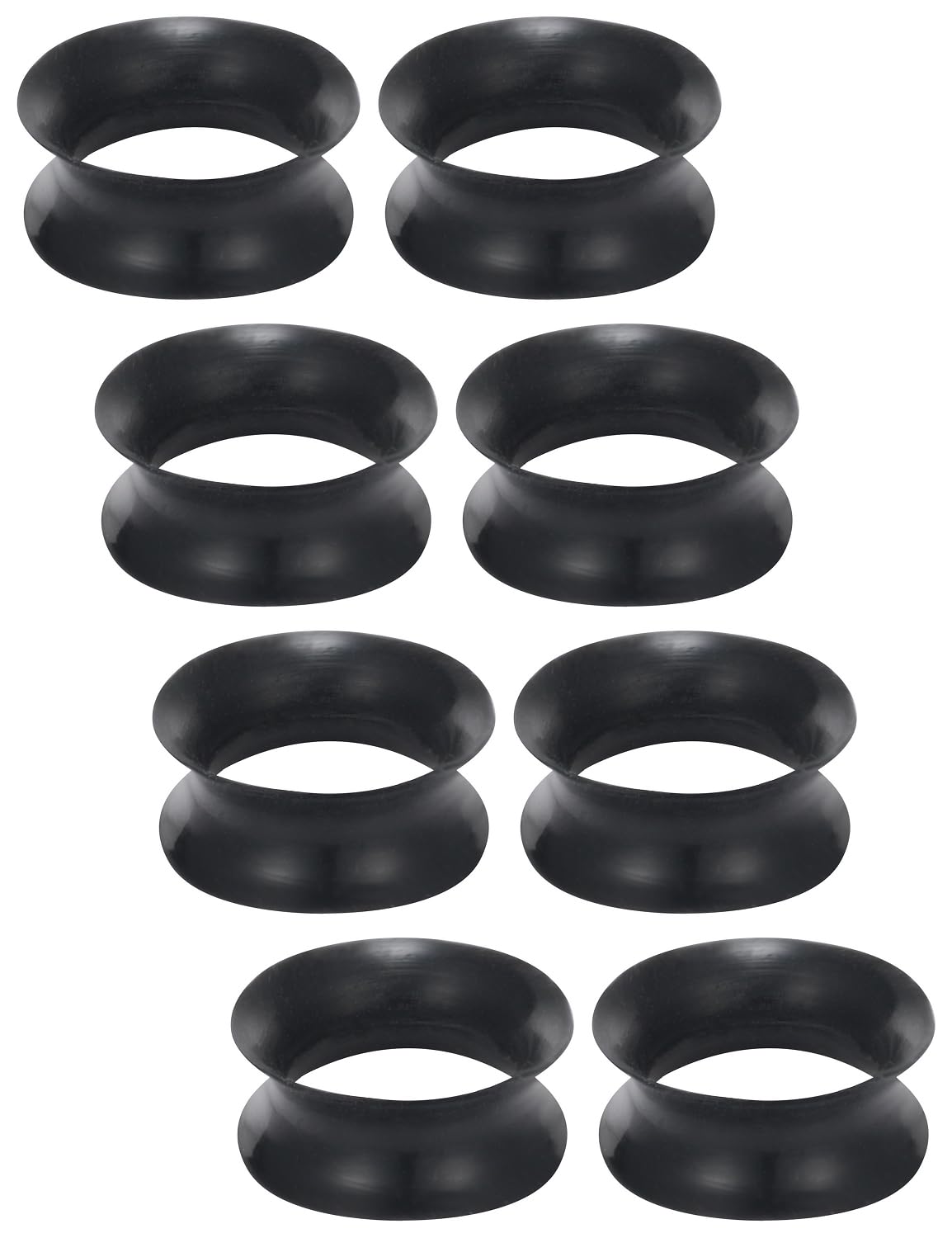 Yaalozei 10G-50mm Silicone Gauges for Ear Double Flare Gauges Tunnels Plugs Earrings Flexible Ultra Thin Ear Tunnels Stretching Set Gauges Earlets