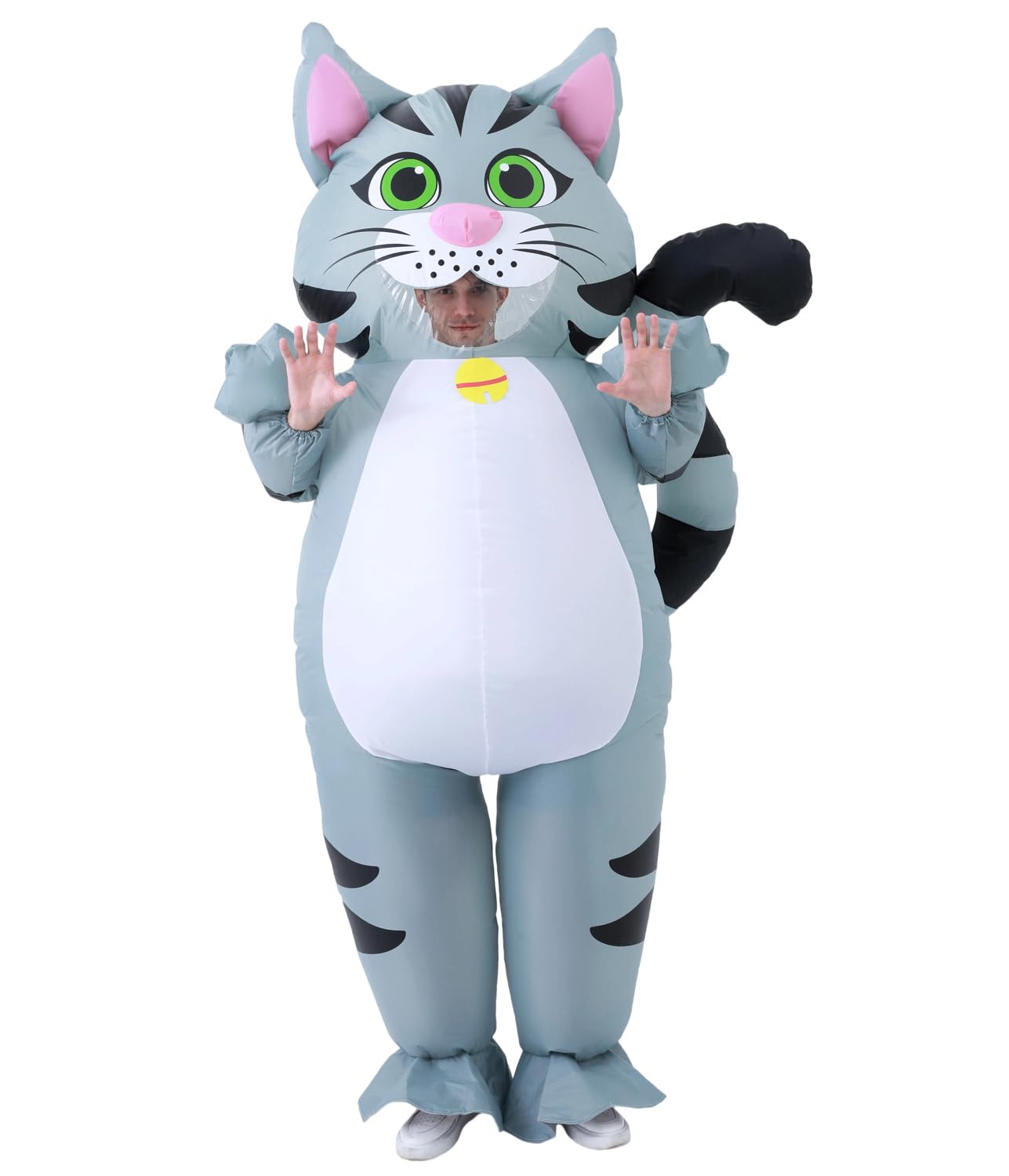 JASHKE Inflatable Cat Costume Adults Halloween Costumes Inflatable Inflatable Cat Suit for Adults