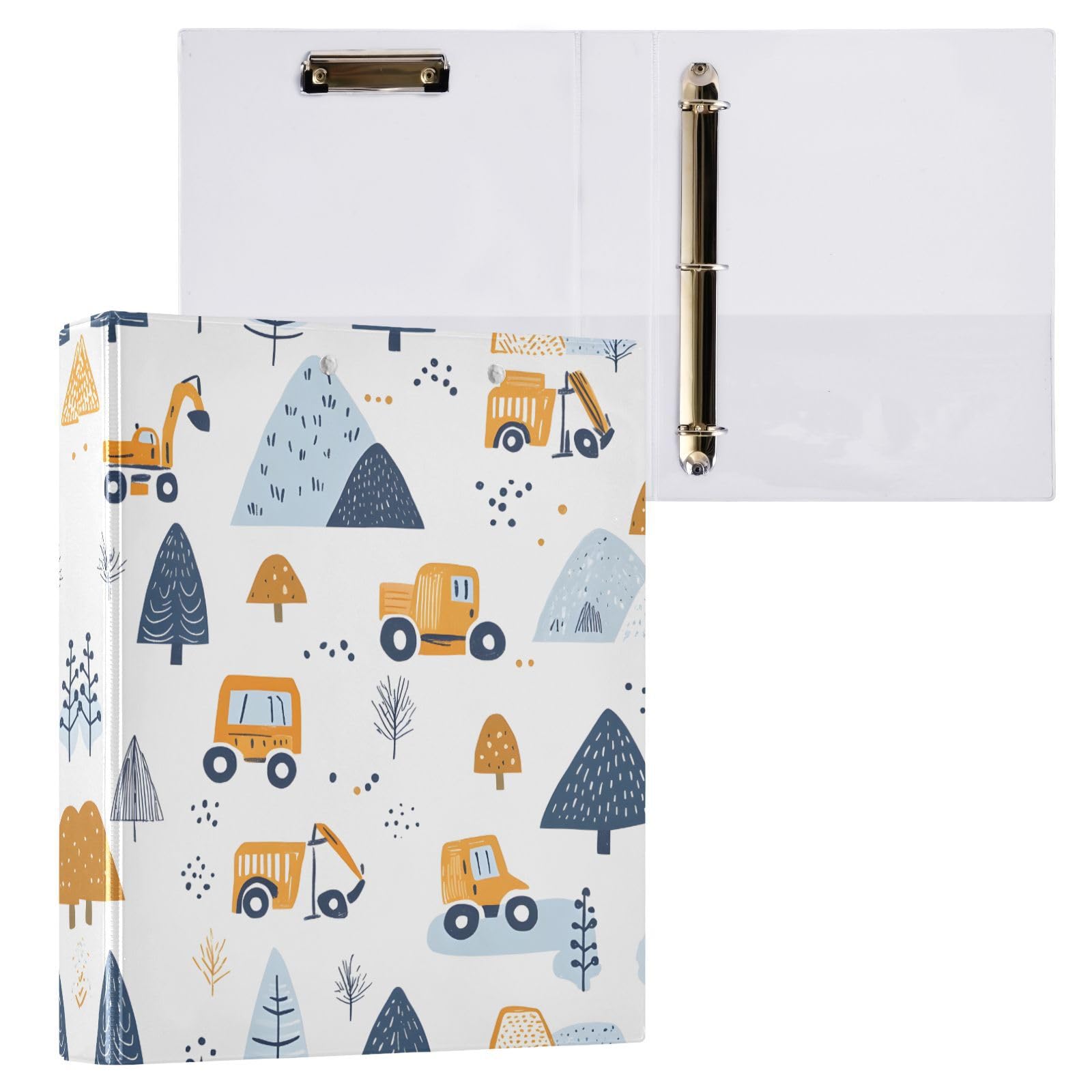 Confezione da 2 raccoglitori a 3 anelli, con 3 tasche trasparenti, portablocco e contiene 200 fogli, per ufficio, scuola, casa