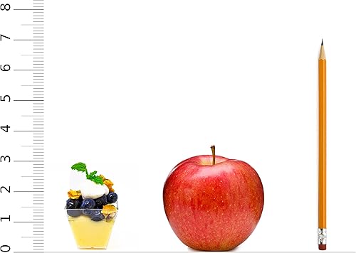 Miniatura 5 de CMJJ - Vasos de plástico para postres de 50 unidades de 2 onzas con tapas de grado profesional reciclables desechables para fiestas y mini