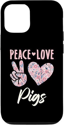 Vista 4 de iPhone 12 mini Peace Love Pigs Pig Farmer Lover Case