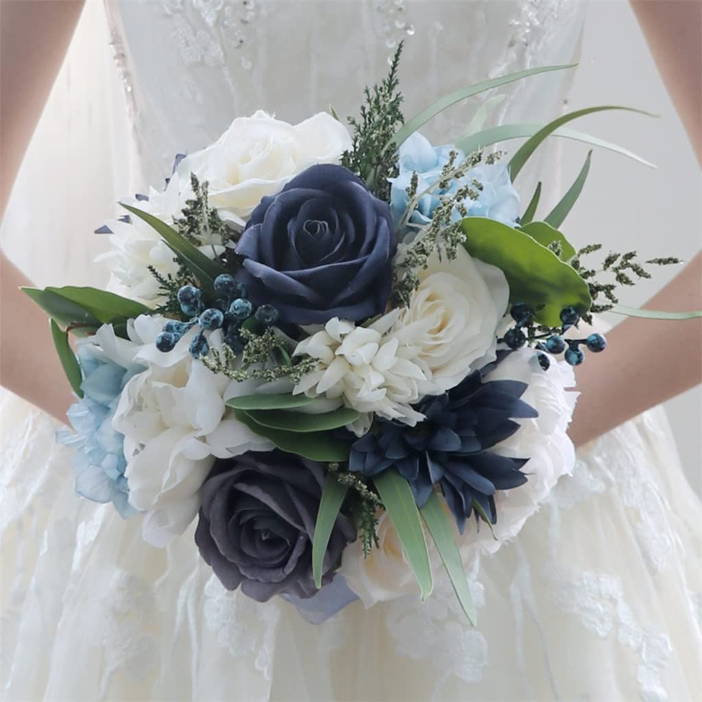 Bouquet di Rose Artificiali da Sposa (Diametro 25 * 30 cm)