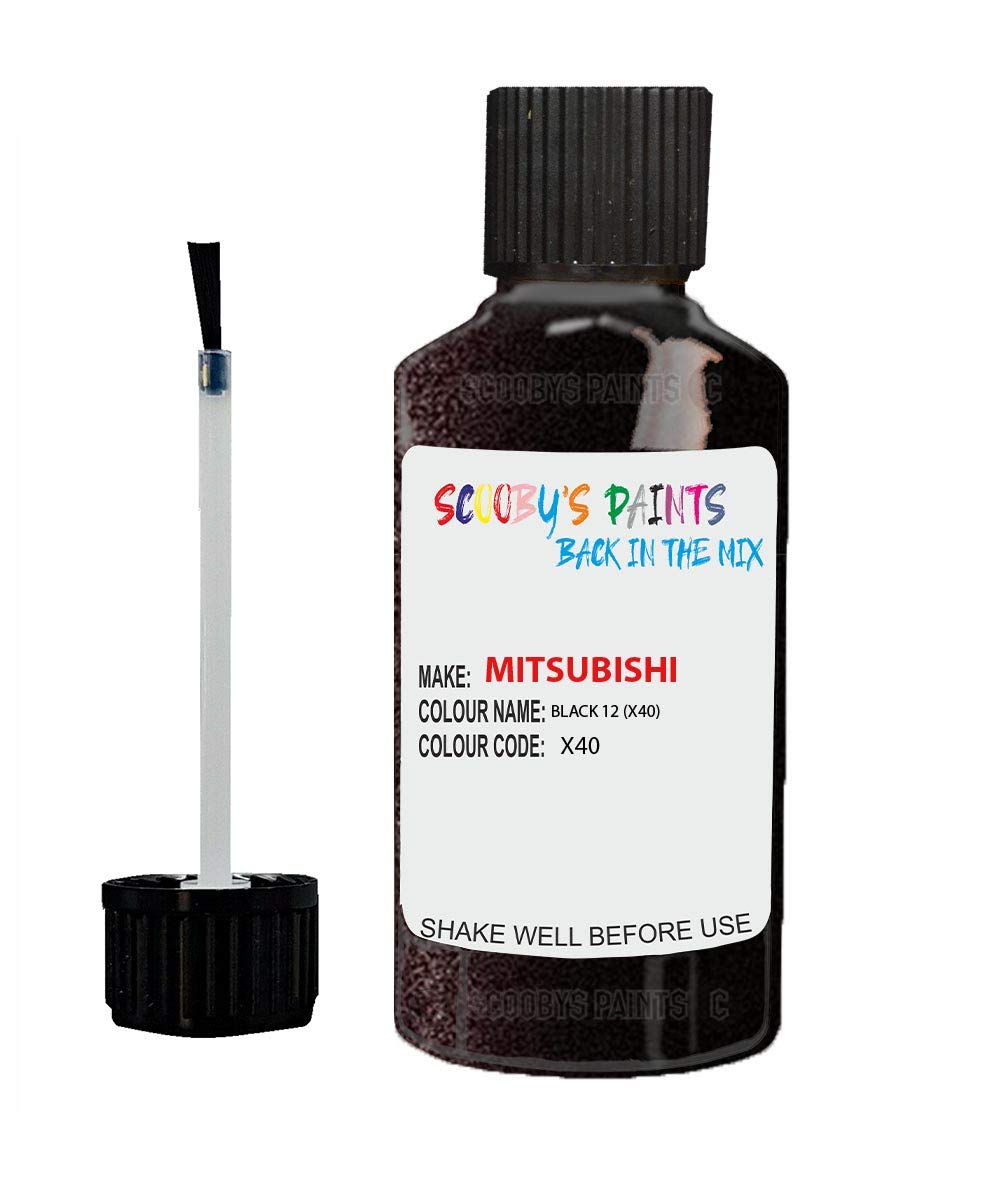 Gift Plaques Uk Black Scobby Paints Car Scratch Repair Touch Up Paint 20Ml Compatible With Mitsubishi X40