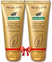 Pure Roots Gold Face Scrub 100ml – Pack of 2 | Exfoliating Face Scrub for Glowing Skin, Tan Removal & Deep Cleansing Scrub for Men & Women