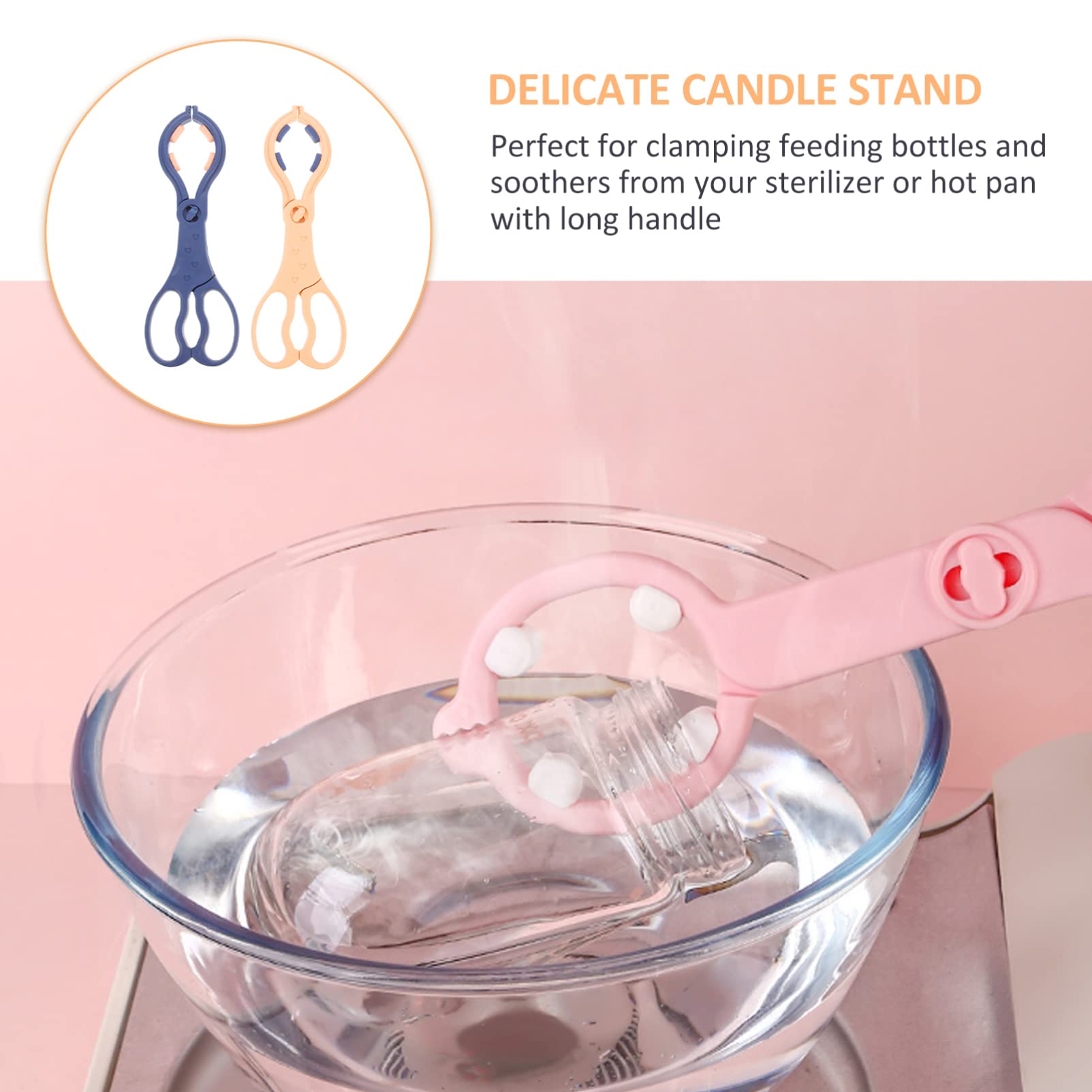 Pinces à Biberon Détachables WEKAMOS – Lot De 2, Antidérapantes, Pour Chauffer Et Nettoyer (vert Et Rose) - 10
