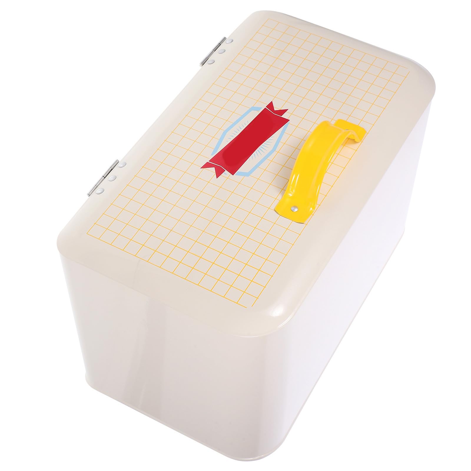FOMIYES Boîte Comptoir Beige en Métal, Fermeture Magnétique