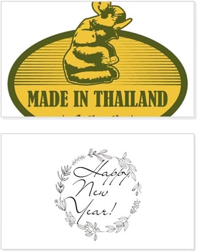 Thai Customs Culture Made in Thailand New Year Card Commemorative Bless Message