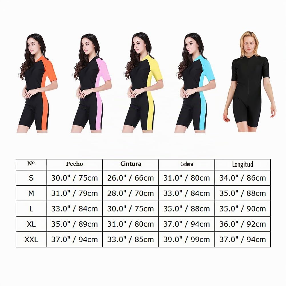 Odizli Burkini - Traje de baño musulmán para mujer, manga larga, manga corta, con cremallera, bañador corto