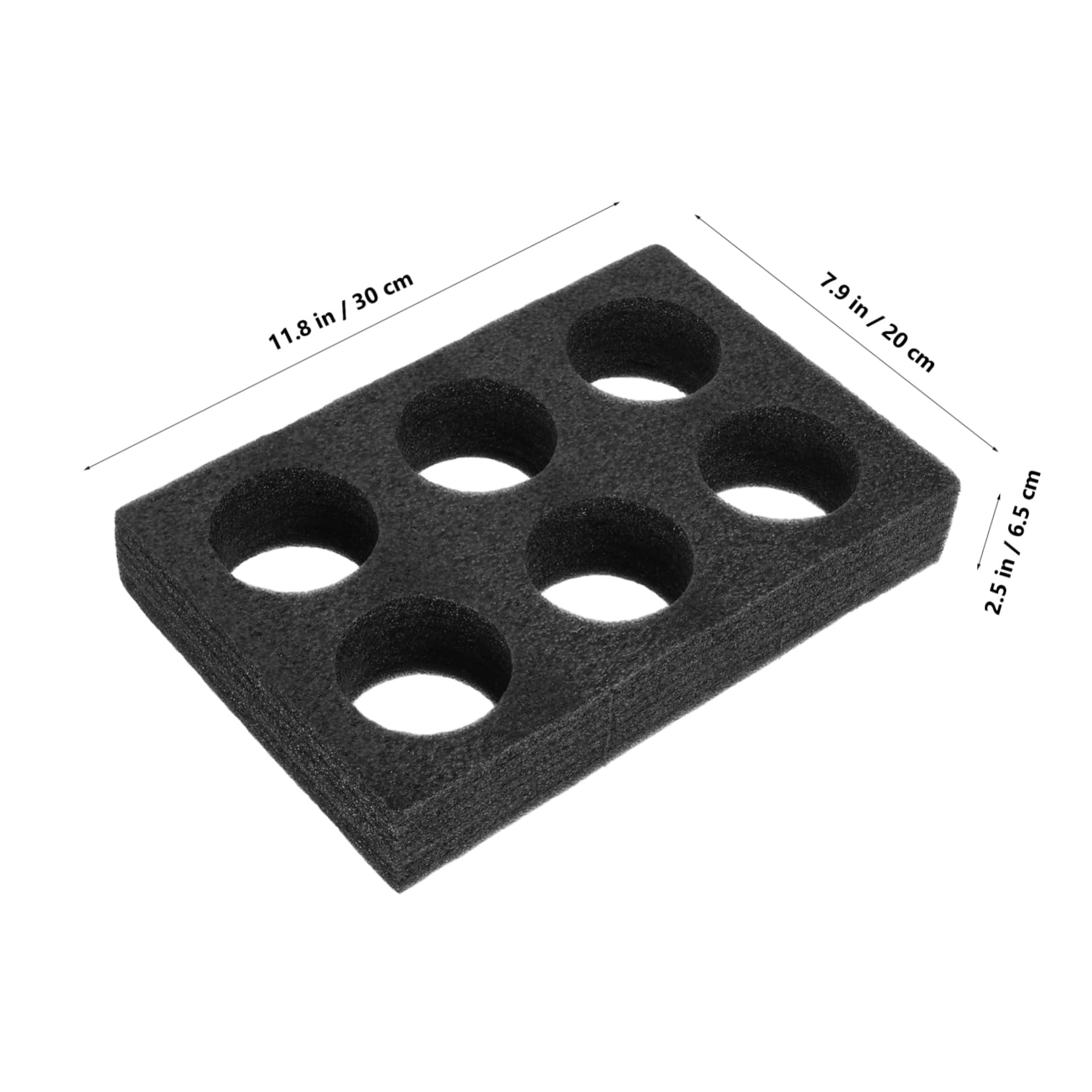 Support Porte-tasse en Éponge Perle Noir 2pcs pour 6 Gobelets Anti-chute et Absorbeur de Chocs pour Cafés et Salons de Thé