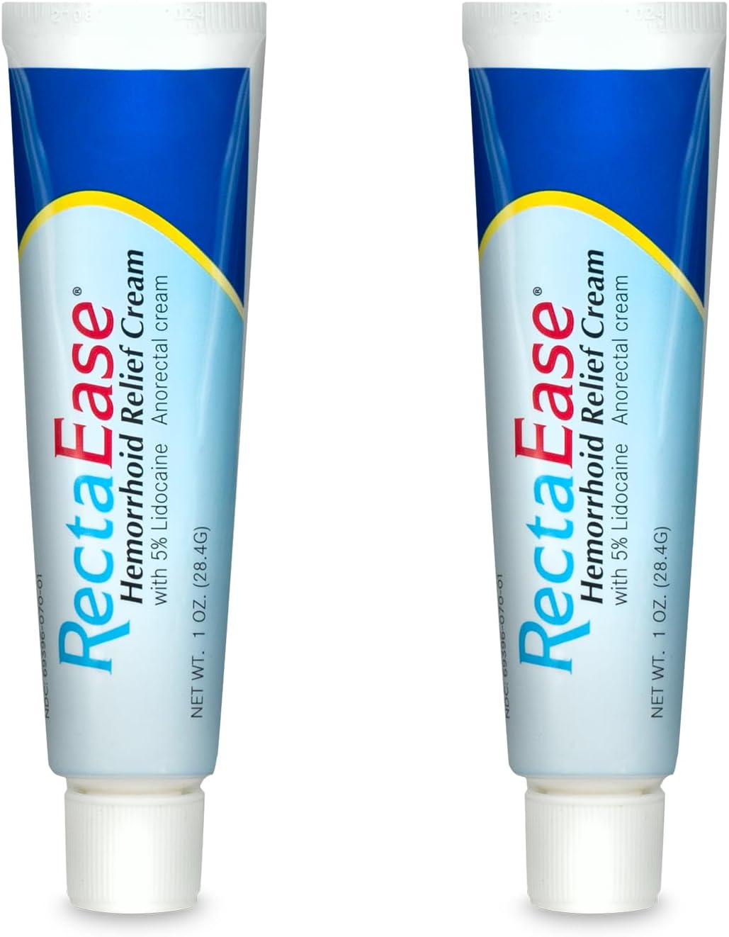 (2 Pack) 5% Lidocaine Hemorrhoid Relief Cream 1 oz Tube, Anorectal Cream, Rapid Numbing Relief, Hemorrhoid Treatment from Itch and Burn