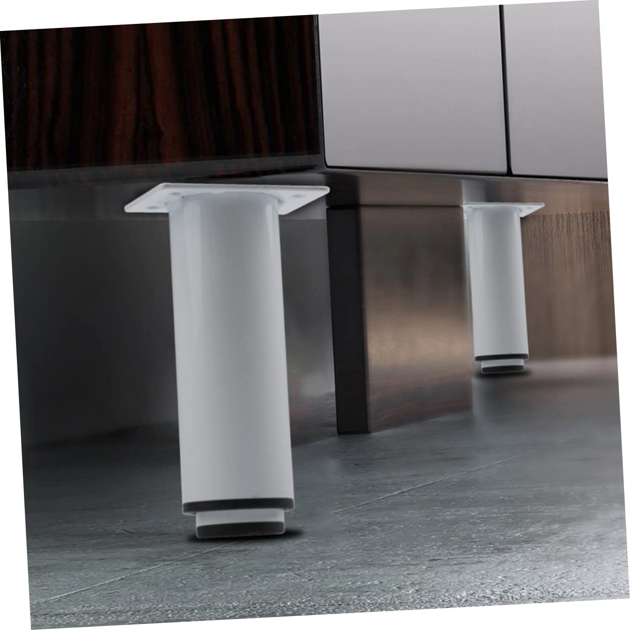 Hemobllo 4 Piezas Patas de Mueble Ajustables de Metal para Sofás y Gabinetes de Altura Regulable de Diseño Moderno y Elegante Acero Inoxidable