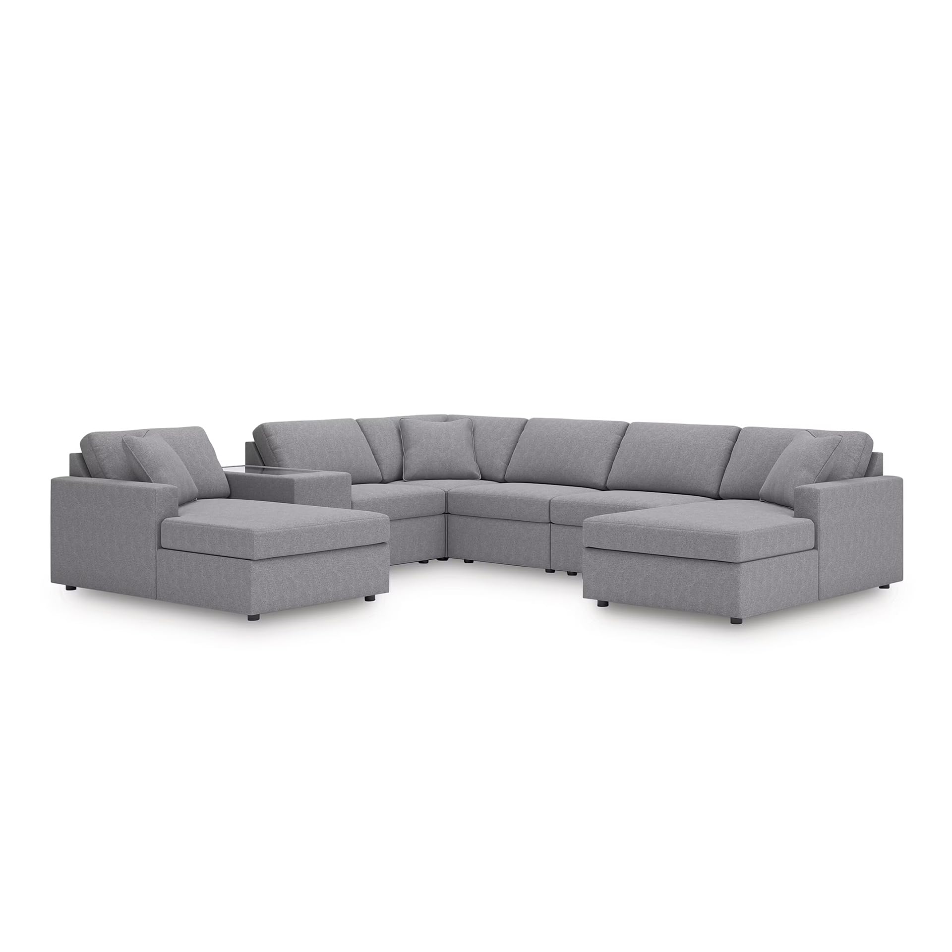 Signature Design by Ashley Modmax U Shaped Modular Sectional Sofa, Granite