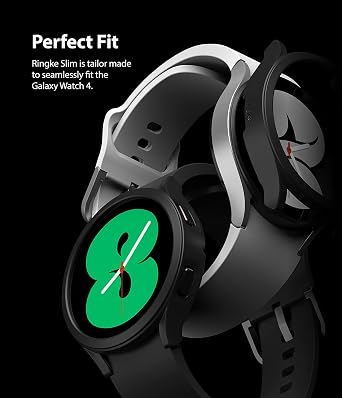 Ringke for Samsung Galaxy Watch 4 Case 40mm [Slim Clear & Black ]