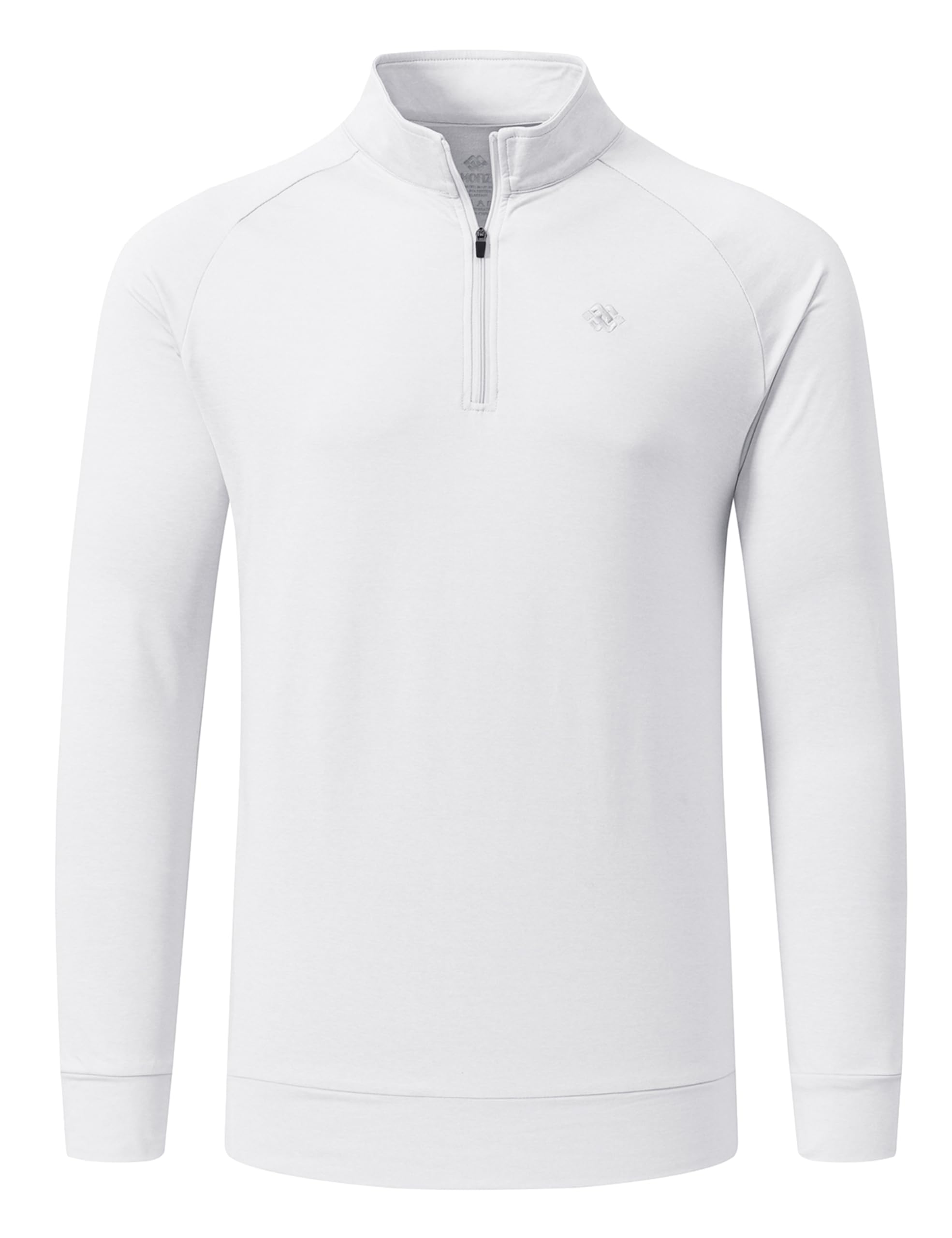 JINSHI Mens Long Sleeve Quarter Zip Pullover Stand Collar Active Golf Polo Shirt 1/4 Zipper Fleece Lining Workout Top