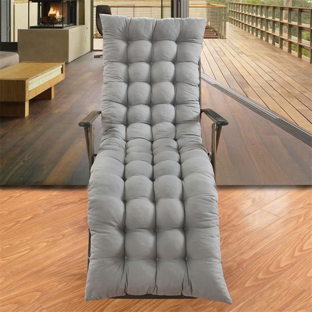 Cuscino per Sdraio Lettino Universale Cuscino Imbottito per Sedia a Sdraio Relax Materassino Rettangolare per Sdraio Automatica,Cammello,48X158CM