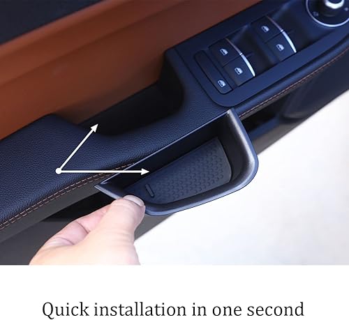 Miniatura 5 de TOYCIDFG Caja de almacenamiento lateral de puerta frontal para Alfa Romeo Giulia 2017-2020 con reposabrazos para teléfono, caja de almacenamiento