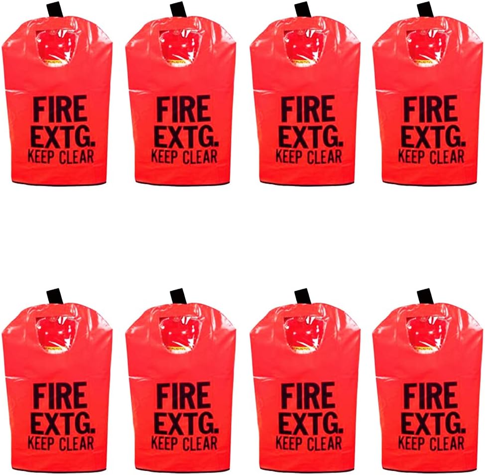 (10 Pack) FIRE Extinguisher Covers (with Window) for 10 to 20lb. Extinguishers, Medium 25" x 16 1/2"