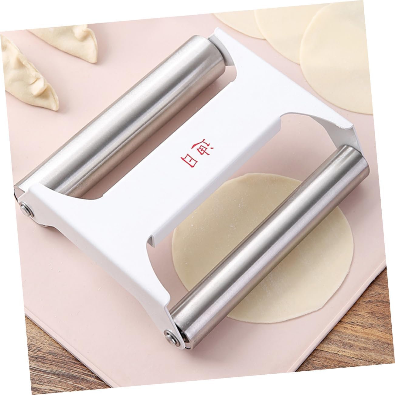 Stainless Steel Double Rolling Pin for Baking Ergonomic Design for Comfortable Grip for Pastries Pizza and Handmade Noodles and Easy to Clean Versatile