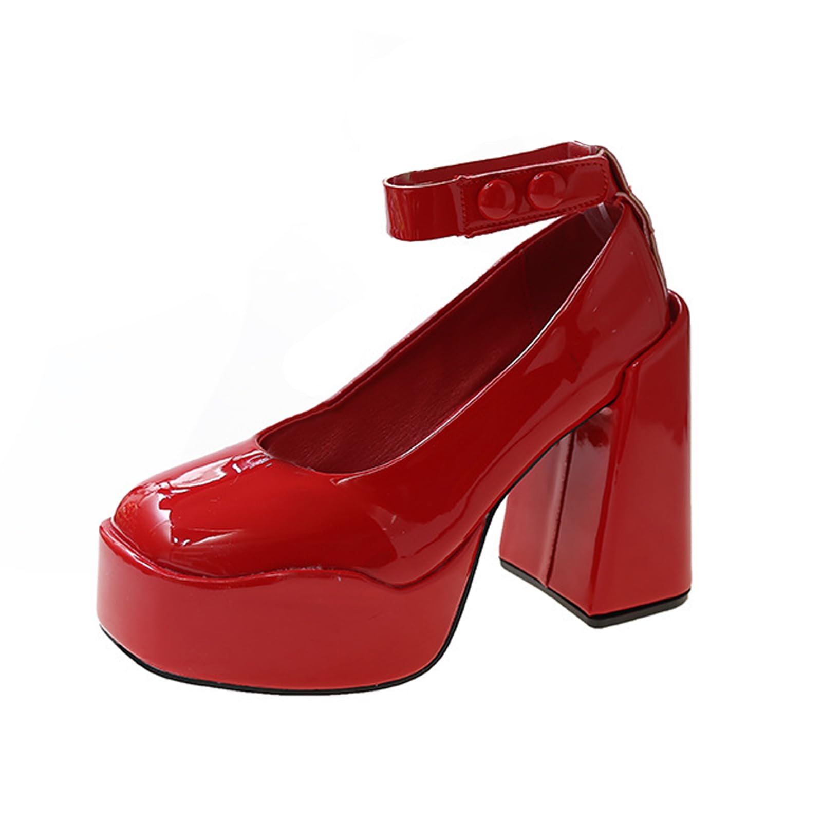Amazon.com: CPMBFDC Women's High Heel Platform Square Toe Mary