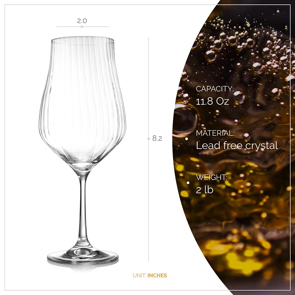 Bohemia Crystal Weinglas Tulipa Optic 350 ml (6er Set)