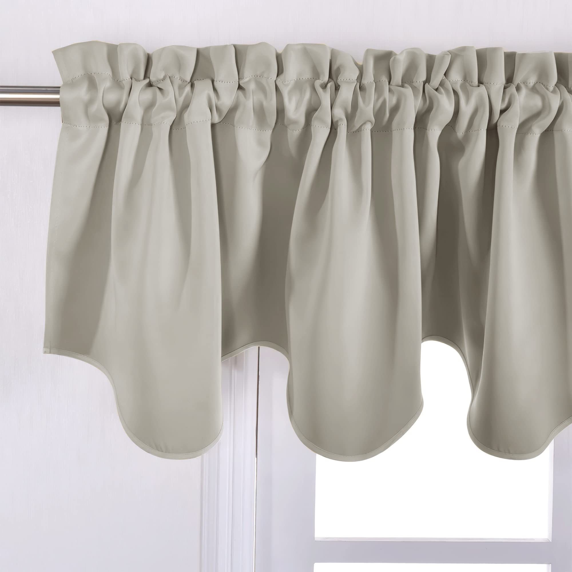 Blackout Valance Curtain – Thermal Insulated Rod Pocket Valance For Windows - View #9