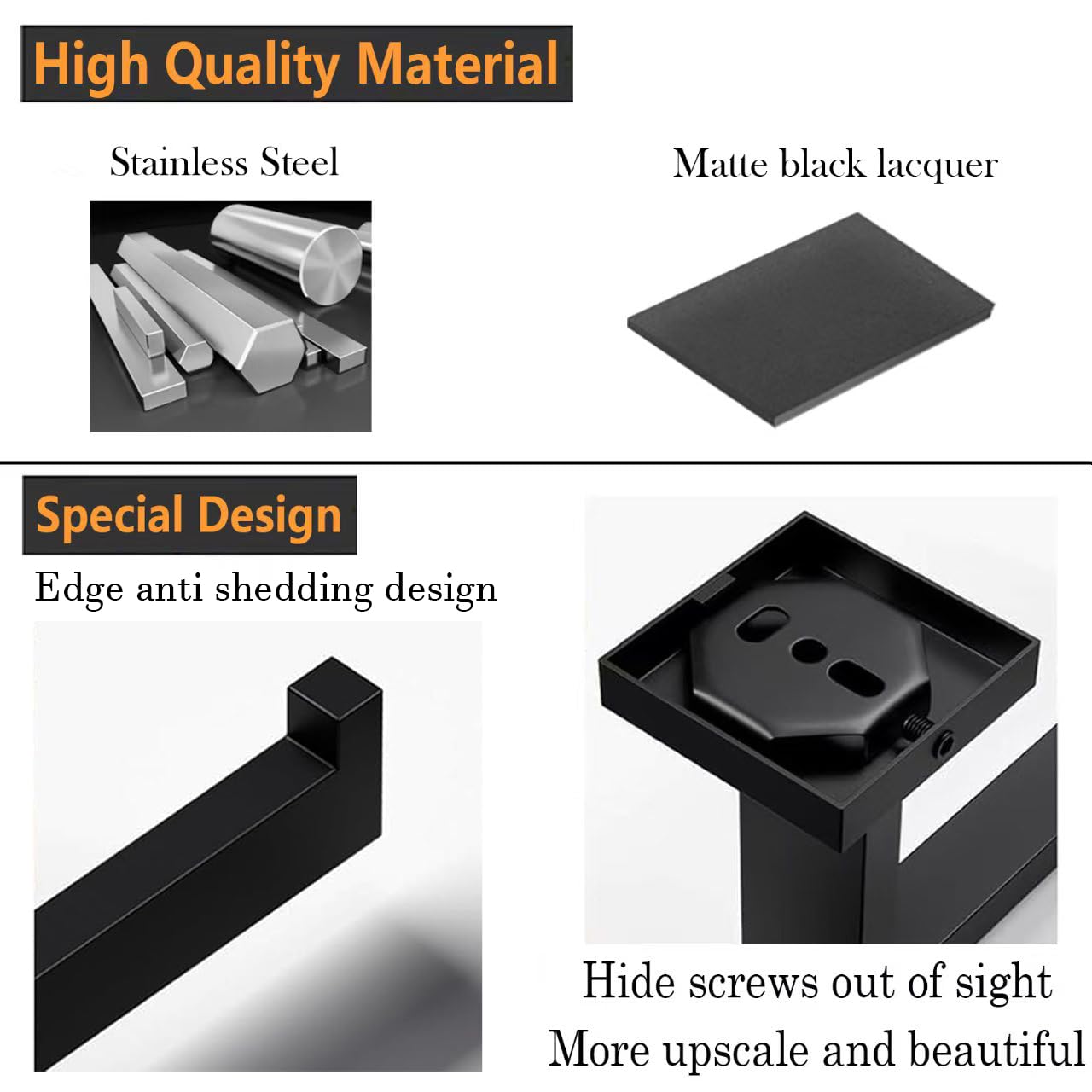 JOPOFI Toilet Paper Holder - Bathroom Toilet Roll Holder - Matte Black — Amazon image 5