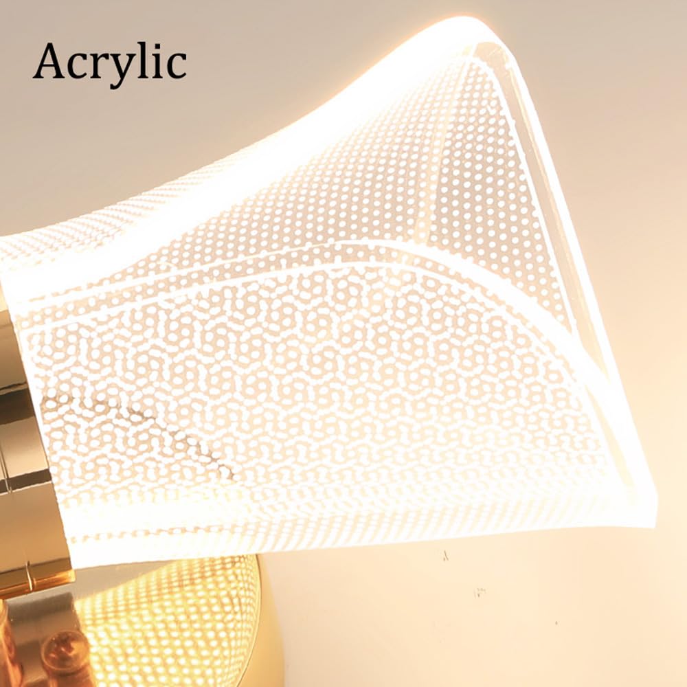 Nowoczesne kinkiety ścienne LED do wewnątrz z górą w dół złote akrylowe długie liniowe lampki nocne lampa łazienkowa lampa toaletkowa lampa ścienna do sypialni salonu przedpokoju lampa naścienna