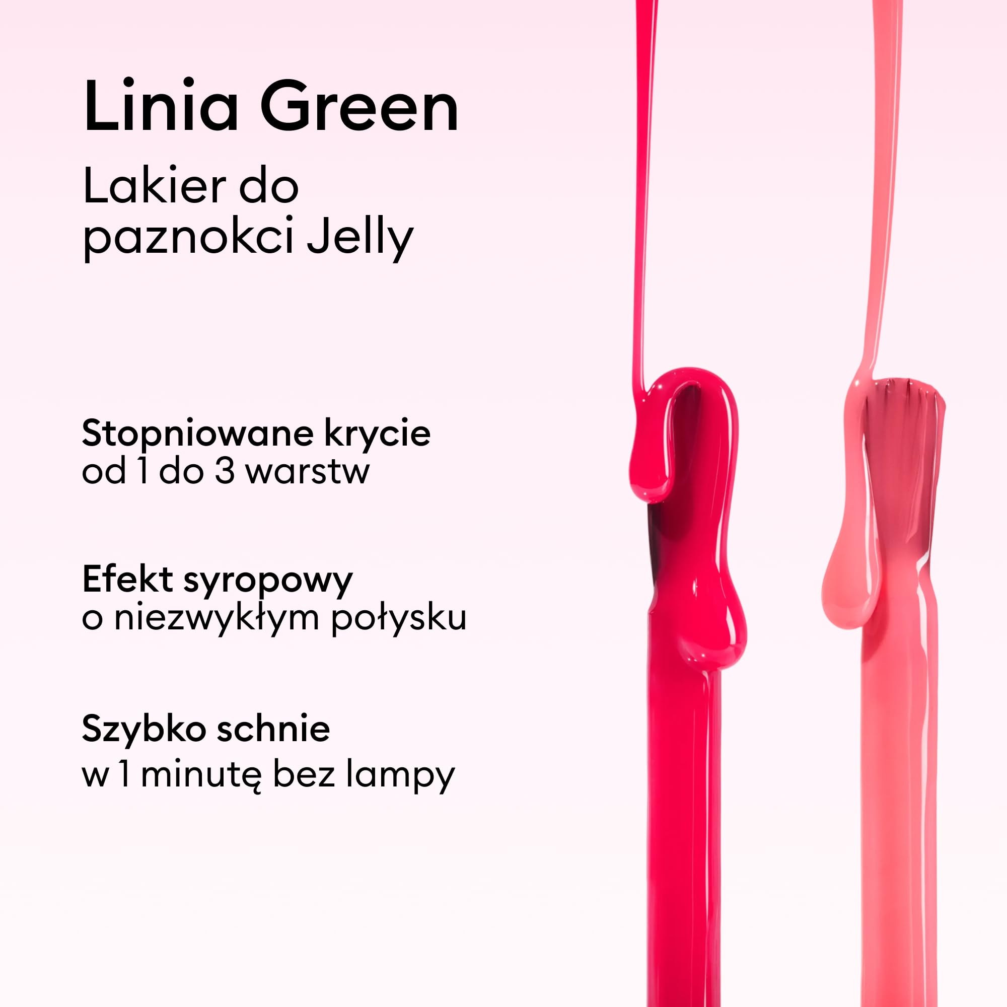 Manucurist - Duo lakierów Jelly Green™ Sugar Plum & Pomme d’Amour - Transparentne lakiery do paznokci - półkryjące wykończenie jelly ultra glossy - 82,5% składników naturalnego pochodzenia - 15 ml