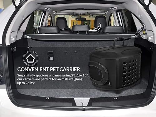 Miniatura 6 de Transportador plegable para gatos duro, bolsa transportadora de mascotas para perros pequeños para viajes en automóvil con ventilación, conejillo de