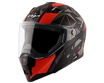 Vega Storm Drift Dull Black Orange Helmet-L