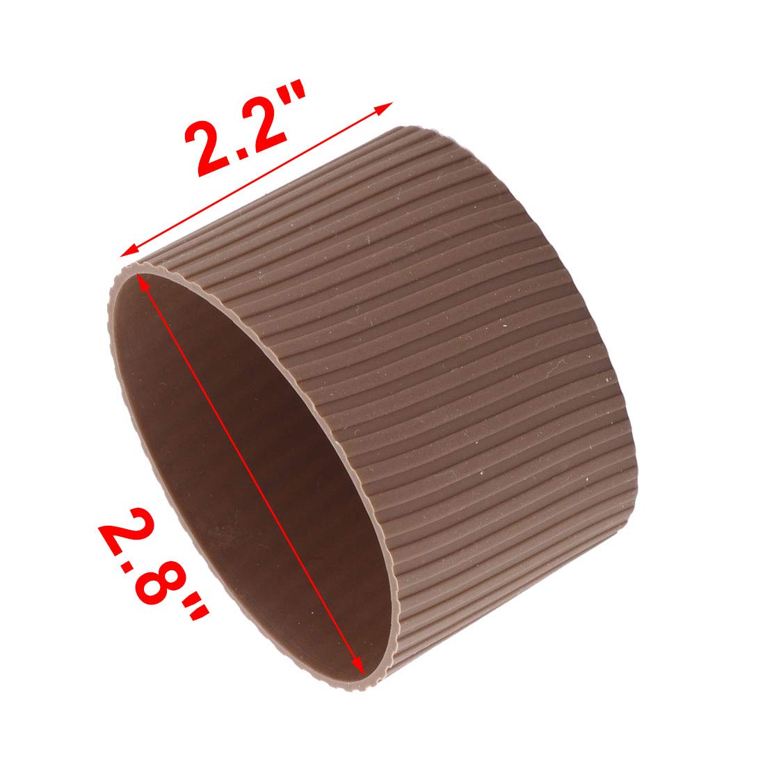 Sourcingmap Silicone Home Glass Water Cup Insulated Sleeve Protector Cover 7.5cm Dia Coffee Color - Image 2