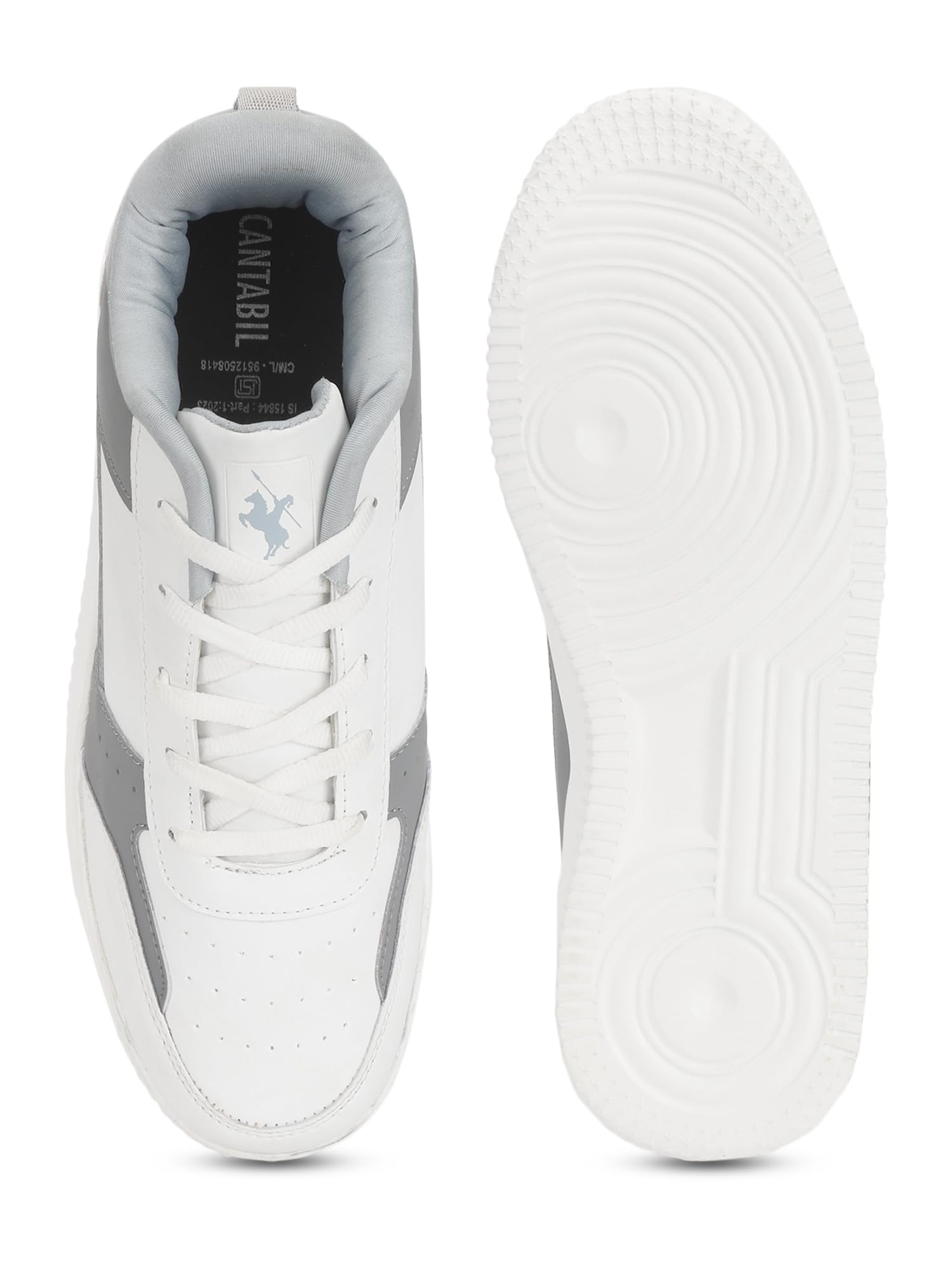 Cantabil Men White Color Block Comfortable Casual Running Sports Shoes l Casual Running Sports Shoes for Men l Shoes for Men (MFTW00051_WHITEGREY_27.4-28.1) (B0DFLQ6Y18) Amazon Price History, Amazon Price Tracker