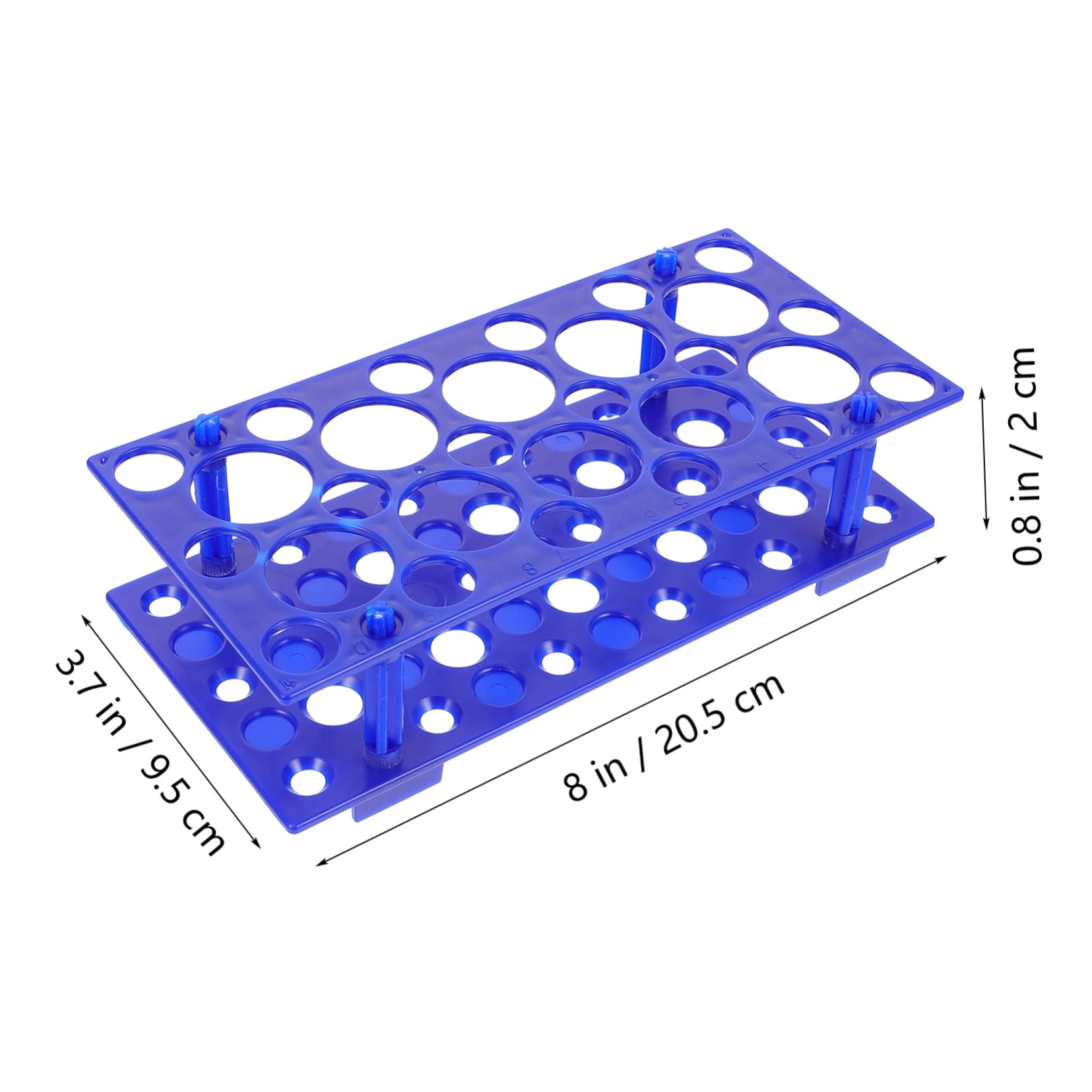 FUNOMOCYA 2pcs Rack Holder Laboratory Tool Lab Racks Test Tube Rack Rack Laboratory Tube Shelf Pipe Stand Pipe Racks Test Tube Stand Blue Plastic