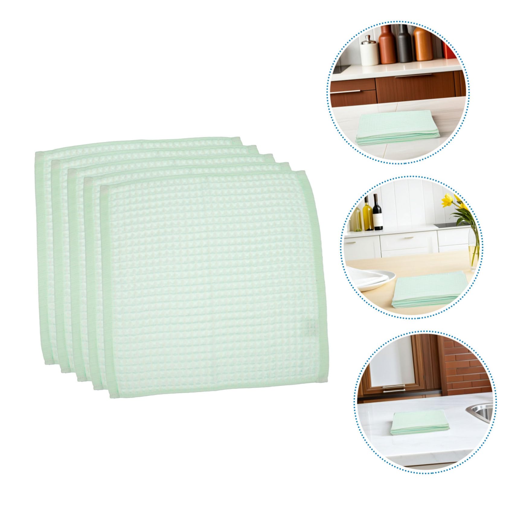 POPETPOP Paños de Cocina Cuadrados de Algodón 35x35 Cm, Paquete de 10 Unidades Reutilizables, Absorbentes para Secar Manos y Limpiar Platos, Toallas de Cocina Suaves y Duraderas Color