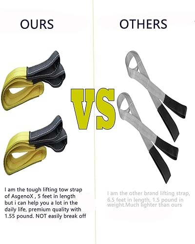 Miniatura 8 de Correas de elevación de 5 x 2 pulgadas, resistentes y planas, correas de levantamiento de ojos, correa de recuperación para guardar árboles, 2