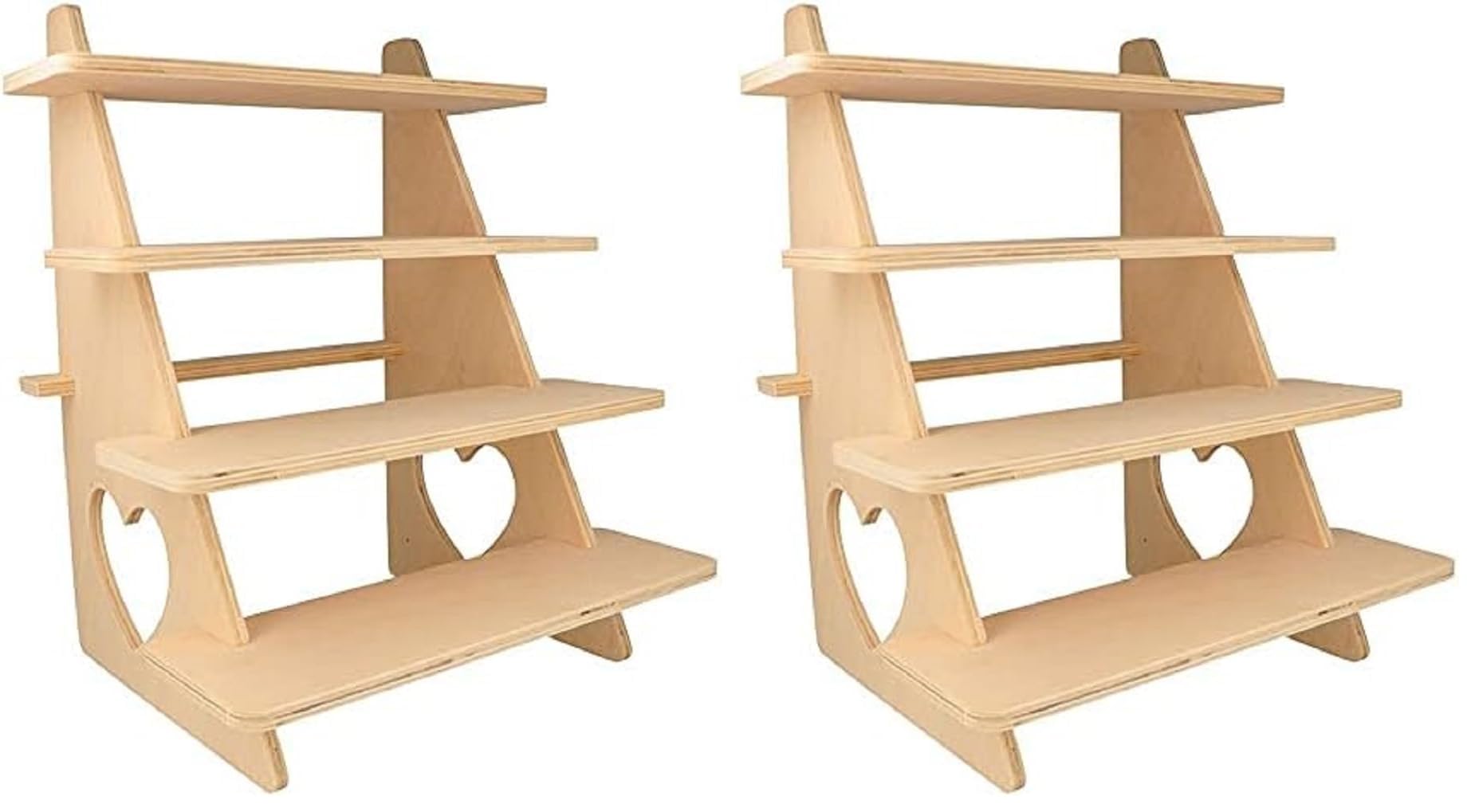 Présentoir 4 étagères lot de 2 aux finitions soignées pour intérieur design
