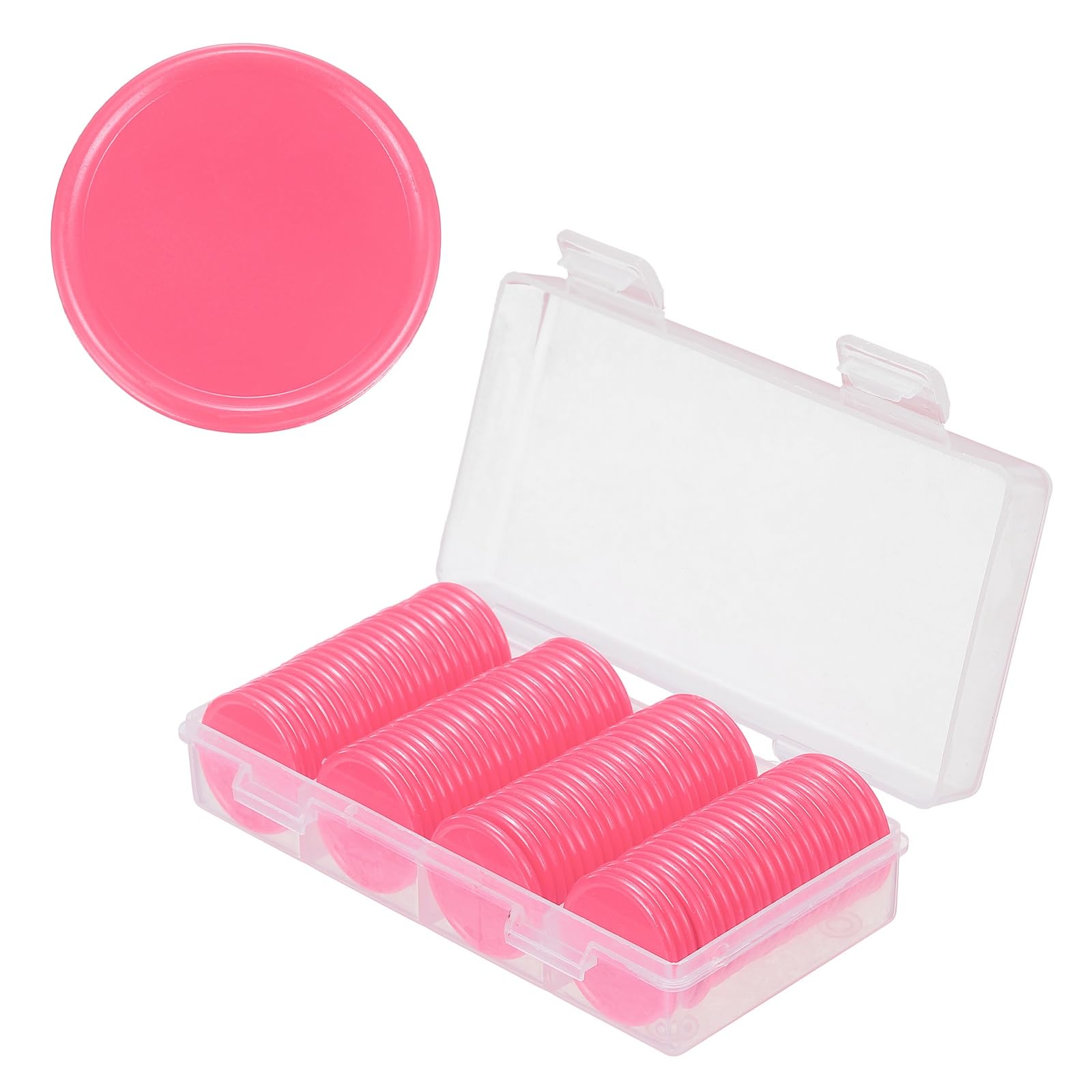 sourcing map 100Pcs Plastic Poker Chips, 25mm, Pink