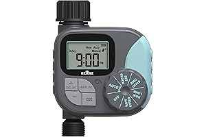 DiyHomz Sprinkler Timer for Garden Hose with Rain Delay, Premium Hose Timer...