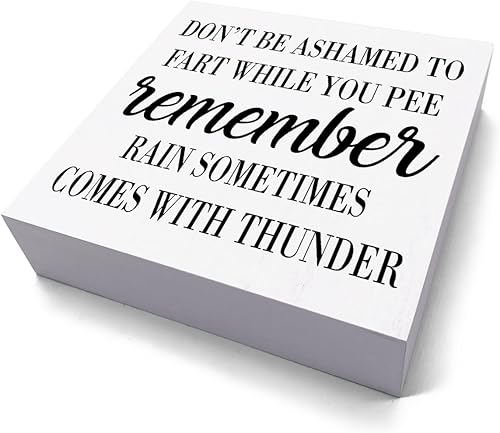 Miniatura 126 de HTBIG Letrero inspirador para decoración de oficina, decoración de escritorio, caja de madera rústica, negra, bloque de madera, placa para hogar