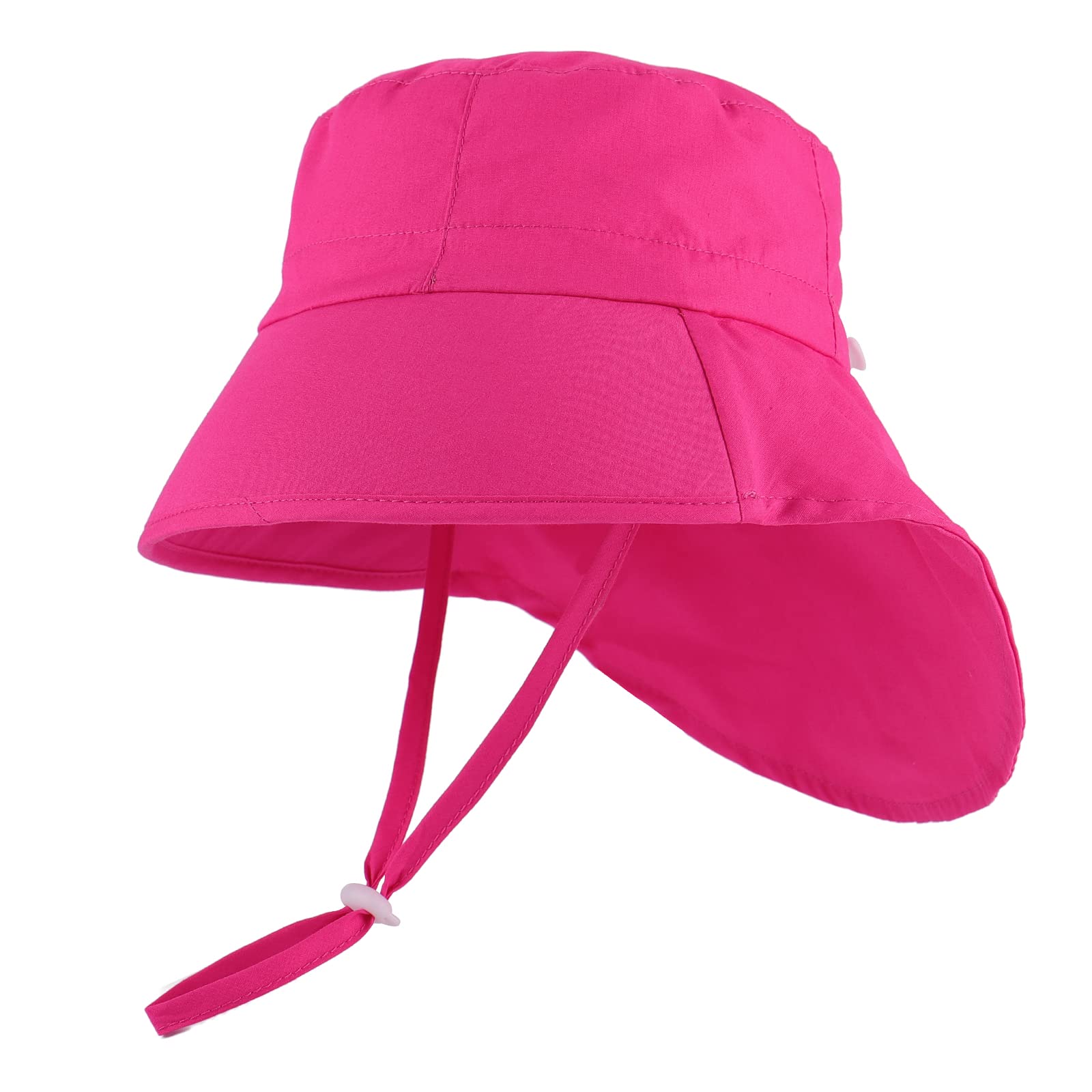 LACOFIA Gorro Proteccion Solar Bebé Sombrero Sol de Algodón Verano Niño Visera Ajustable para Playa/Piscina