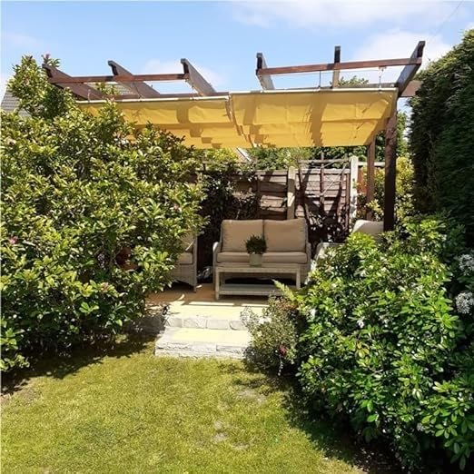 Pare-soleil extérieur rétractable ondulé coulissant pour pergola