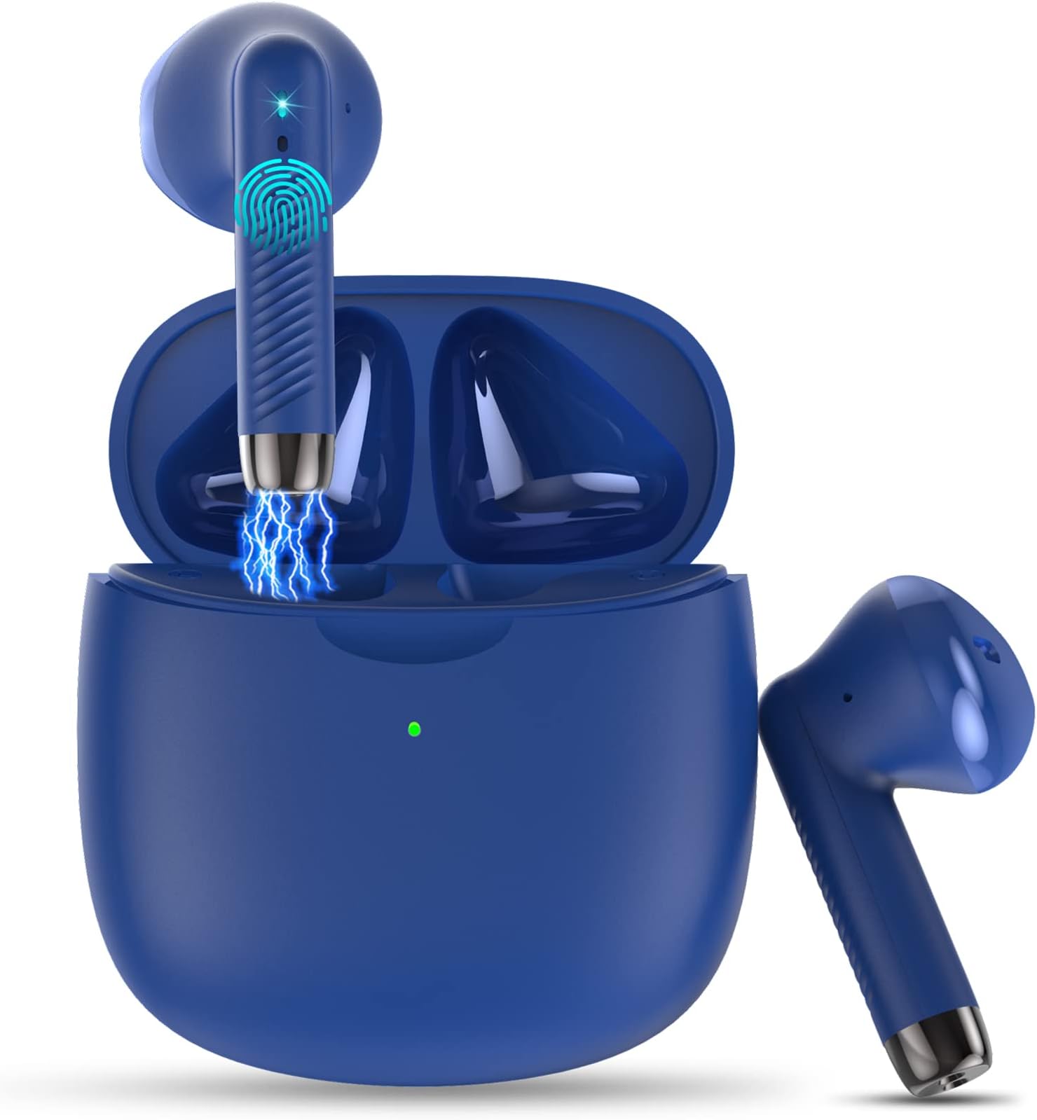- Wireless Earbuds, Bluetooth 5.4 Earbuds Stereo Bass, Bluetooth Headphones in Ear Noise Cancelling Mic, Earphones IP7 Waterproof Sports, 32H Playtime USB C Charging Case Blue Ear Buds for Android iOS