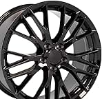 OE Wheels CV22C 20 Inch Rim Fits Corvette C7 Z06 Style 5x120.65 20x10 Gloss Black - Hollander 5734 (1)