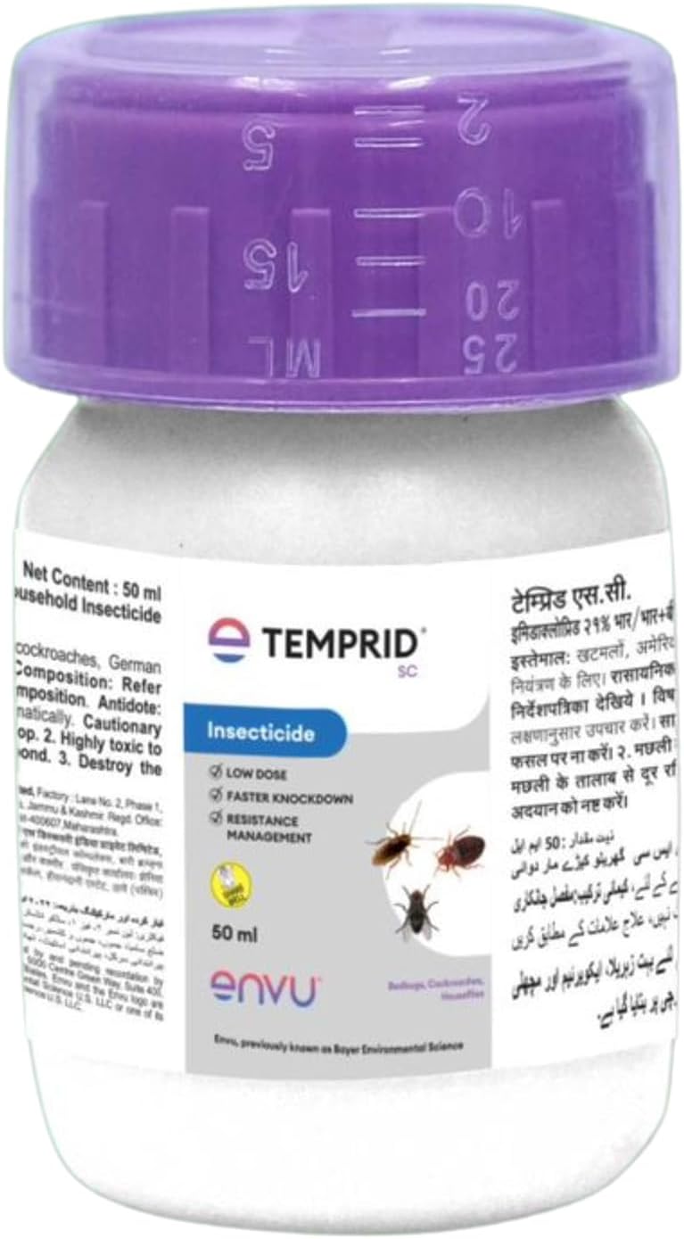 - SC for Cockroach, Mosquitoes, House Flies & Bed Bug Control | No Smell | Mix Only with Water |General Pest Control Liquid | 50ml